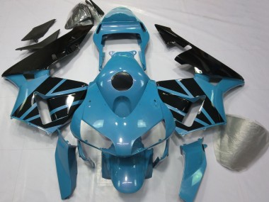 Carenados Moto Honda CBR600RR 2003-2004 - Azul Claro Negro Brillante Baratos