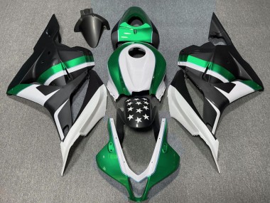 Carenados Moto Honda CBR600RR 2009-2012 - Blanco Verde Negro Mate Estrella Baratos