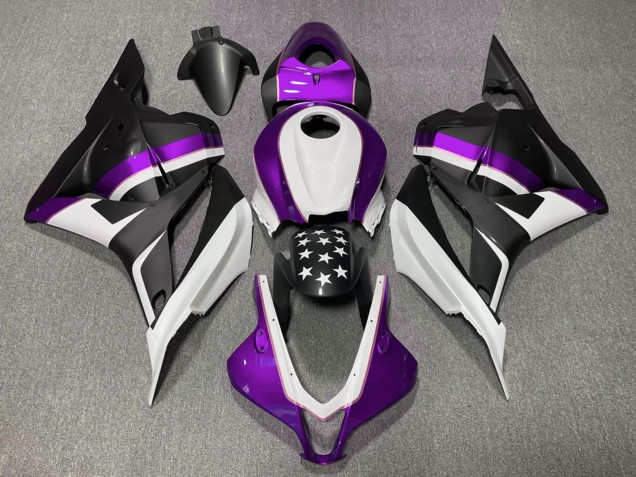 Carenados Moto Honda CBR600RR 2009-2012 - Blanco Púrpura Negro Mate Estrella Baratos