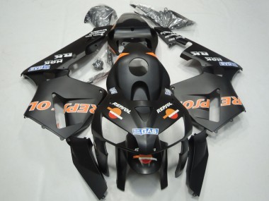 Carenados Moto Honda CBR600RR 2003-2004 - Negro Mate Naranja Repsol Baratos