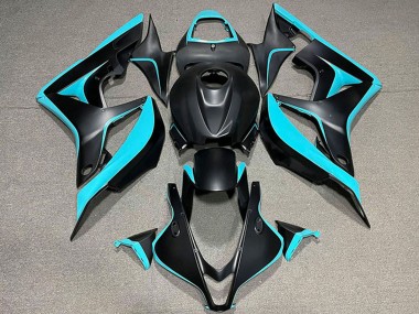 Carenado Moto Honda CBR600RR 2007-2008 - Cian Azul Negro Mate Baratos