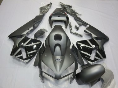 Carenados Moto Honda CBR600RR 2005-2006 - Gris Mate Negro Baratos