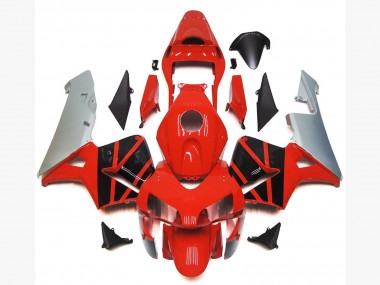 Carenados Moto Honda CBR600RR 2003-2004 - Plata Rojo Negro Brillante OEM Estilo Baratos