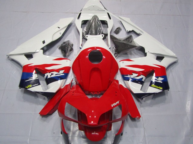 Carenados Moto Honda CBR600RR 2003-2004 - Blanco Rojo Azul RVF Estilo Baratos