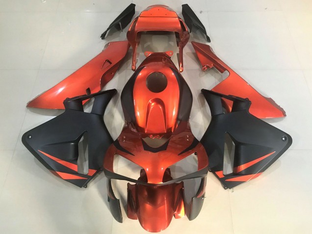 Carenados Moto Honda CBR600RR 2003-2004 - Naranja Negro Mate Baratos