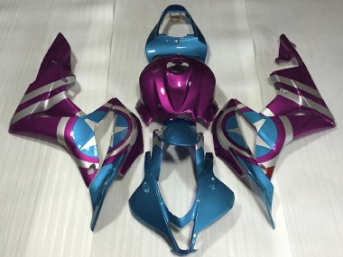 Carenados Moto Honda CBR600RR 2007-2008 - Púrpura Azul Claro Captain America Baratos