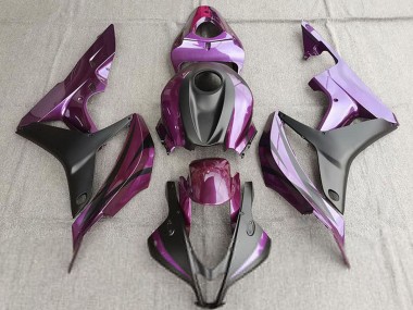 Carenado Moto Honda CBR600RR 2007-2008 - Púrpura Negro Mate Baratos