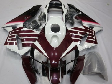 Carenados Moto Honda CBR600RR 2003-2004 - Blanco Púrpura Oscuro Baratos