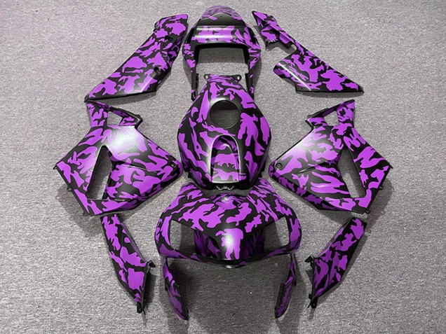 Carenados Moto Honda CBR600RR 2003-2004 - Púrpura Negro Camouflage Baratos