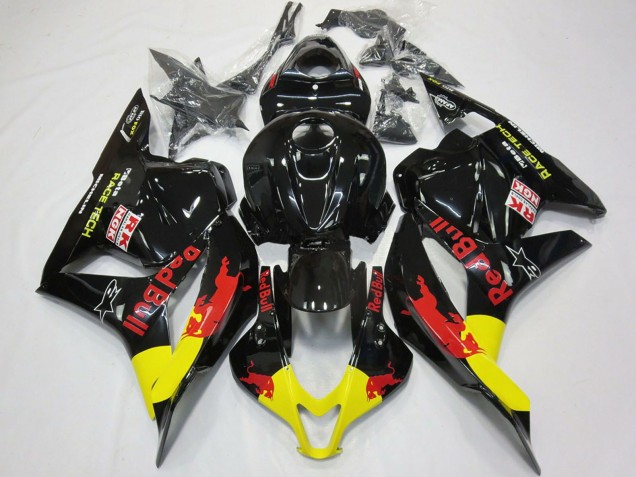 Carenados Moto Honda CBR600RR 2009-2012 - Negro Brillante Amarillo Rojo Bull Baratos