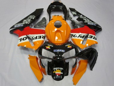Completo Carenado Moto Honda CBR600RR 2003-2004 - Naranja Blanco Rojo Negro Brillante Repsol Baratos