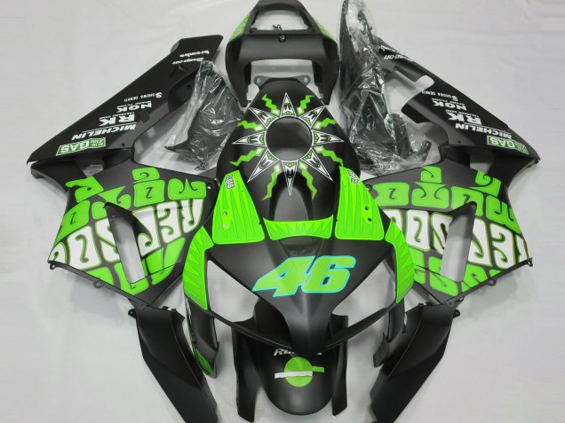 Carenados Moto Honda CBR600RR 2003-2004 - Verde Negro Brillante Rossi Repsol Baratos