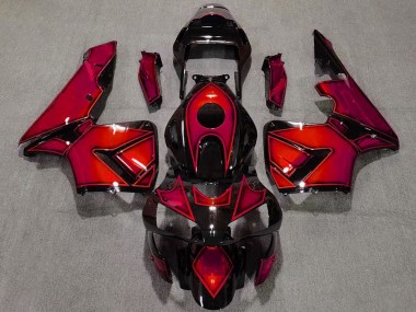 Carenados Moto Honda CBR600RR 2003-2004 - Rojo Negro Brillante Baratos