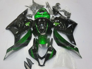 Carenados Moto Honda CBR600RR 2009-2012 - Verde Negro Brillante Baratos