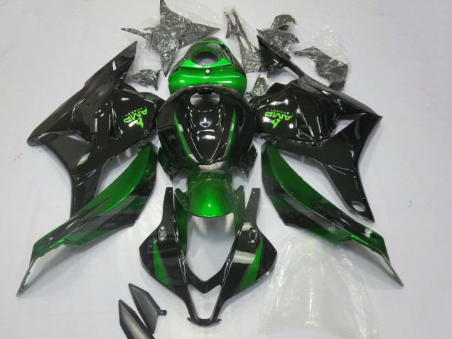 Carenados Moto Honda CBR600RR 2009-2012 - Verde Negro Brillante Baratos