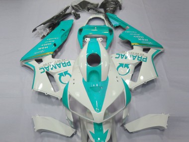 Carenados Moto Honda CBR600RR 2005-2006 - Blanco Azul Verdoso Pramac Baratos