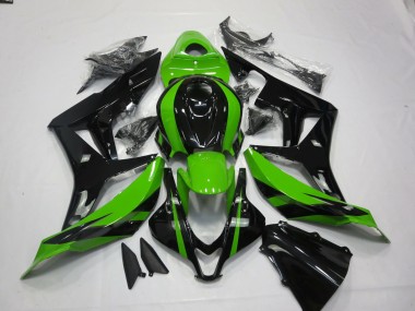 Carenados Moto Honda CBR600RR 2007-2008 - Verde Negro Brillante Baratos