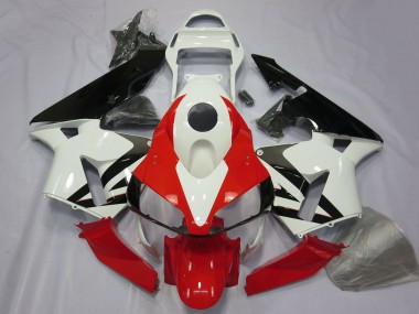 Carenado Moto Honda CBR600RR 2003-2004 - Blanco Rojo Negro Brillante Baratos