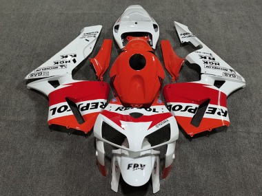 Carenados Moto Honda CBR600RR 2005-2006 - Naranja Blanco Rojo Negro Brillante Repsol Estilo Baratos