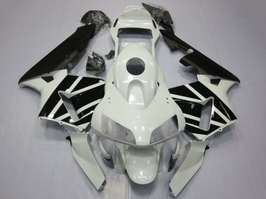 Carenados Moto Honda CBR600RR 2003-2004 - Blanco Negro Brillante OEM Estilo Baratos