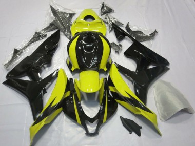 Carenados Moto Honda CBR600RR 2007-2008 - Amarillo Negro Brillante OEM Estilo Baratos