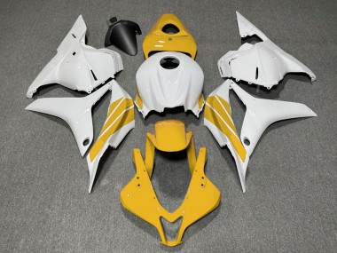 Carenados Moto Honda CBR600RR 2009-2012 - Blanco Amarillo Raya Baratos