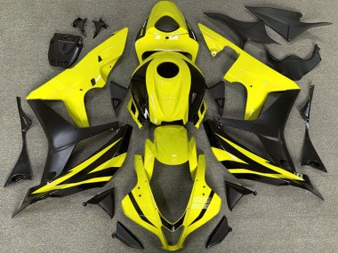 Carenados Moto Honda CBR600RR 2007-2008 - Amarillo Negro Mate OEM Estilo Baratos