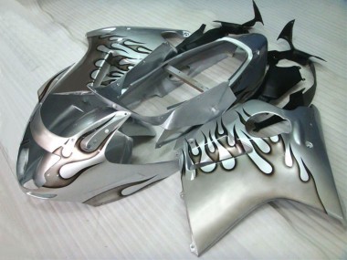 Carenados Moto Honda CBR1100XX Blackbird 1996-2007 - Plata Negro Llama Baratos