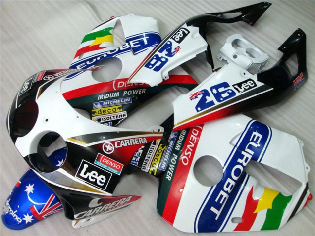 Carenados Moto Honda CBR250RR 1990-1998 - Blanco Azul Rojo Amarillo Verde Carrera EuroBet Lee Baratos