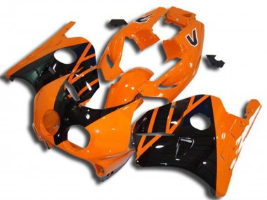 Carenados Moto Honda CBR250RR 1990-1998 - Naranja Negro Brillante Baratos