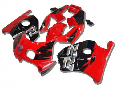Carenados Moto Honda CBR250RR 1990-1998 - Rojo Negro Brillante Plata RR Baratos