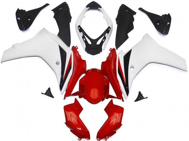 Carenados Moto ABS Honda CBR600F 2011-2013 - Blanco Rojo Negro Brillante Baratos
