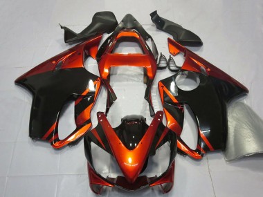 Carenados Moto Honda CBR600 F4i 2001-2003 - Naranja Negro Brillante Baratos