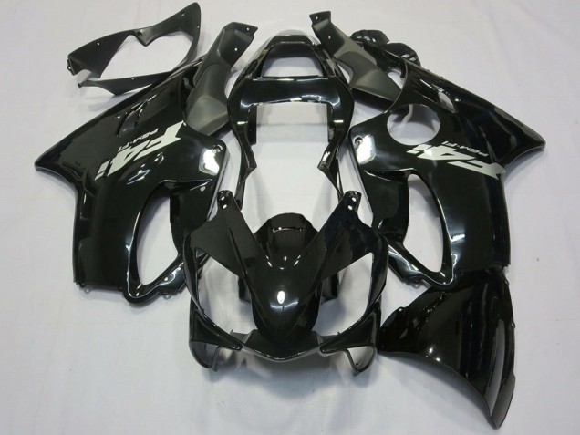 Carenados Moto Honda CBR600 F4i 2001-2003 - Negro Brillante Plata Calcomanía Baratos