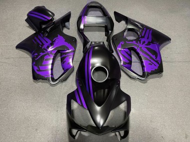 Carenados Moto Honda CBR600 F4i 2001-2003 - Púrpura Negro Mate Cráneo Baratos