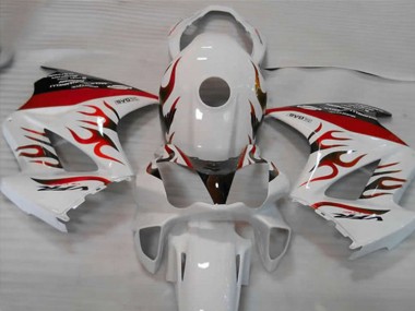 Carenados Moto Honda VFR 800 2002-2013 - Blanco Rojo Llama Baratos