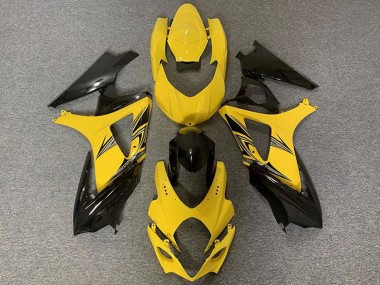 Carenados Moto Suzuki GSXR 1000 2007-2008 - Amarillo Negro Brillante Baratos