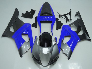 Carenados Moto Suzuki GSXR 1000 2003-2004 - Azul Plata Negro Baratos