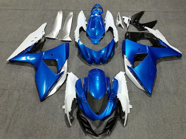 Carenados Moto Suzuki GSXR 1000 2009-2016 - Azul Blanco Plata Negro Baratos