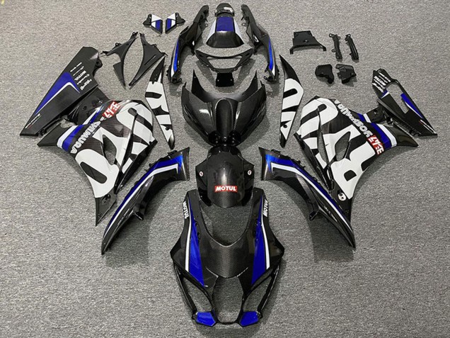 Carenados Moto Suzuki GSXR 1000 2017-2024 - FibraCarbono Estilo Azul Baratos