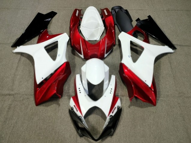Carenado Moto Suzuki GSXR 1000 2007-2008 - Blanco Rojo Negro Baratos