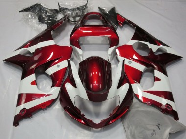 Carenados Moto Suzuki GSXR 1000 2000-2002 - Blanco Rojo Baratos