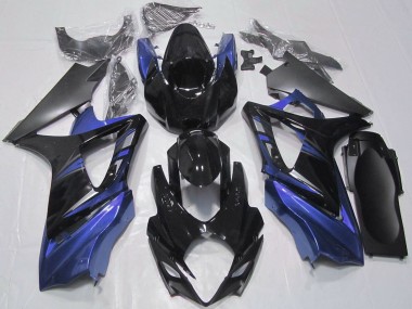 Carenados Moto Suzuki GSXR 1000 2007-2008 - Negro Brillante Azul Baratos