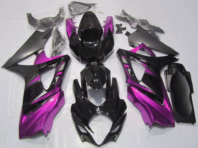 Carenados Moto Suzuki GSXR 1000 2007-2008 - Negro Brillante Rosa Baratos