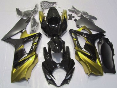 Carenados Moto Suzuki GSXR 1000 2007-2008 - Negro Brillante Amarillo Baratos