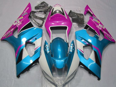 Carenados Moto Suzuki GSXR 1000 2003-2004 - Azul Claro Blanco Rosa Baratos