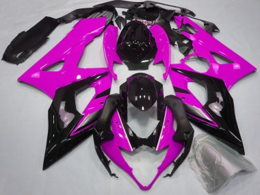 Carenados Moto Suzuki GSXR 1000 2005-2006 - Rosa Negro Brillante Baratos