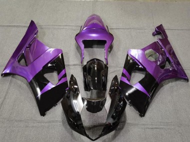 Carenados Moto Suzuki GSXR 1000 2003-2004 - Púrpura Negro Brillante Baratos