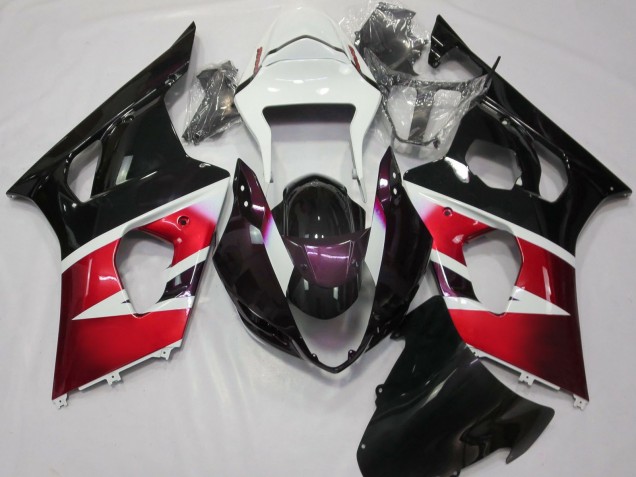 Carenados Moto Suzuki GSXR 1000 2003-2004 - Rojo Blanco Negro Brillante Baratos