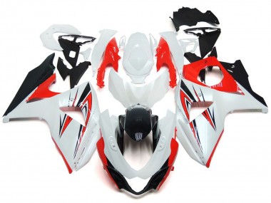 Carenado Moto Suzuki GSXR 1000 2009-2016 - Blanco Rojo Negro Baratos